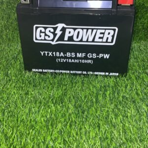 The YTX18-BS GS Power Battery delivers strong cranking power and long durability for motorcycles and ATVs requiring high electrical capacity. Its sealed MF technology ensures zero maintenance and superior reliability.