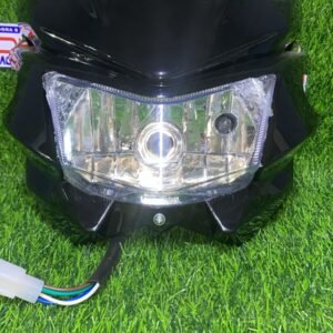 Careta encadenado color negro para motocicleta GY200 Baja CG Nitrovia, carenado delantero deportivo de protección y diseño agresivo