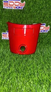 Tapita de gasolina roja original para motocicleta T-Rex 150, tapa de tanque metálica con cierre seguro y diseño deportivo.