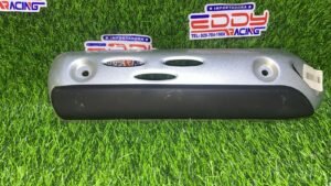 Protector de mofle metálico para motocicleta Honda Lead 100, cubre escape original resistente al calor y de acabado negro brillante