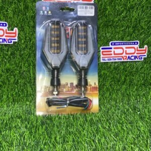 Farol direccional LED blanco para motocicleta, luz de giro universal con carcasa compacta y diseño moderno