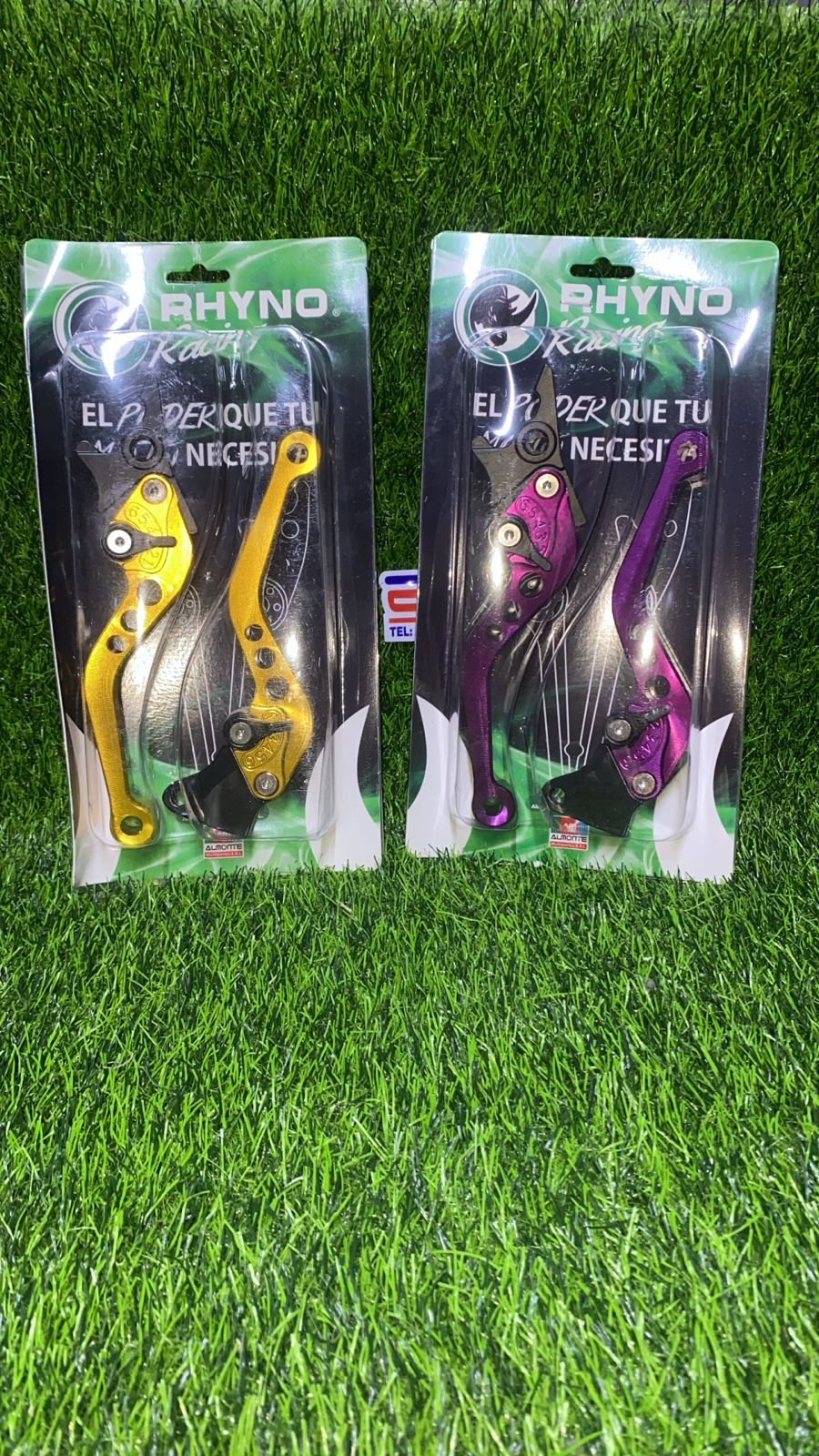 Manecilla CG Racing de freno y clutch, diseño deportivo de aluminio reforzado, repuesto de alta calidad para motocicletas tipo CG.