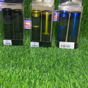 Puño racing universal marca Rhino para motocicleta — grips deportivos antideslizantes color negro y detalles metálicos